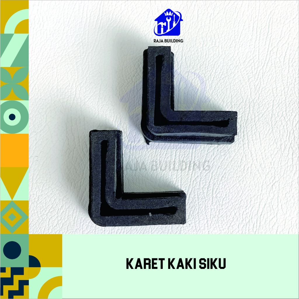 KARET KAKI SIKU LUBANG HITAM 4X4/KARET KAKI SIKU/KARET PELINDUNG SIKU/KARET ALAS SIKU