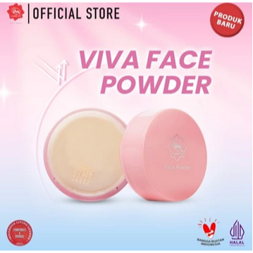 VIVA Face Powder (Pink) 14gr - Bedak Tabur Dengan Oil Control Dan UV Filter