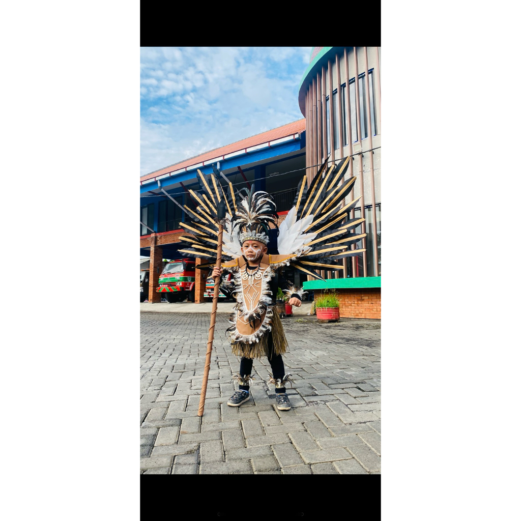 kostum maskot papua sayap karnaval