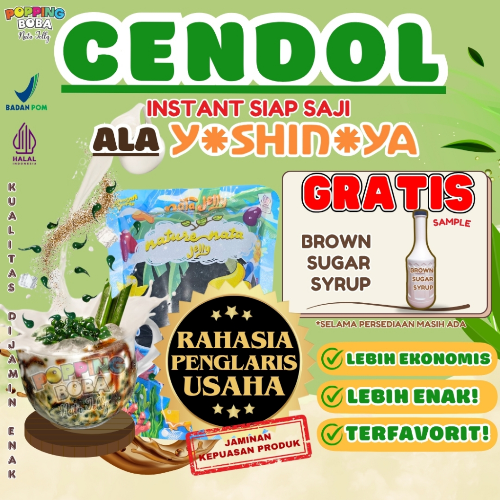 

JellyCendolKecebongAlaYoshinoyaCampuran ST. DALFOUR Selai Jam Topping - Jelly Cendol Kecebong 500 Gram | Cocok Untuk Semua Jenis Minuman