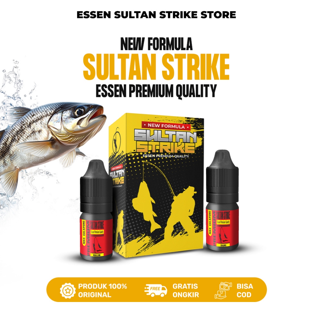 Sultan Strike Premium Essen Umpan Ikan Mas New Formula - Aroma Essen Pemikat Ikan untuk Mancing Hari