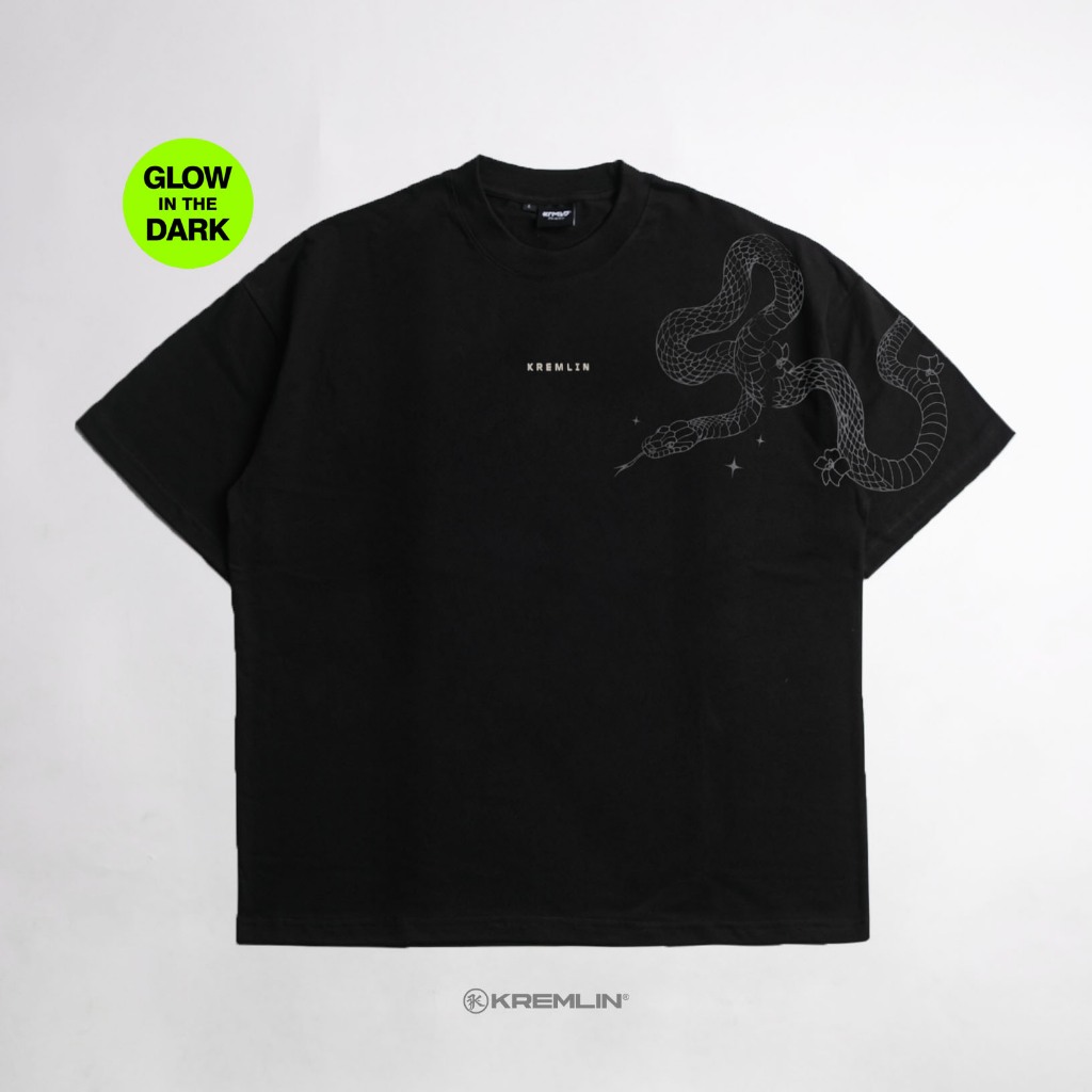 KREMLIN T-Shirt Oversized Glow in the Dark Relaxed Fit Black - Cobra