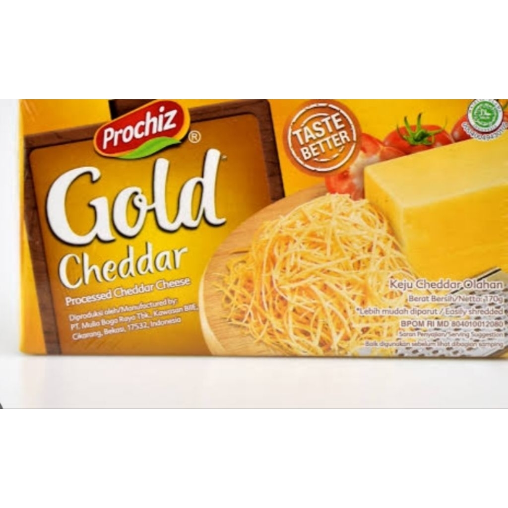 

prochiz gold cheddar/ keju parut 160 gram