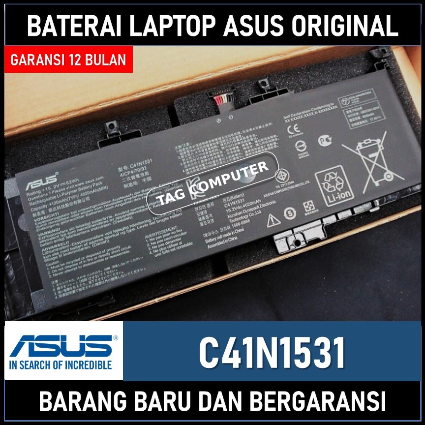 BATERAI LAPTOP ASUS ROG STRIX C41N1531 ORIGINAL