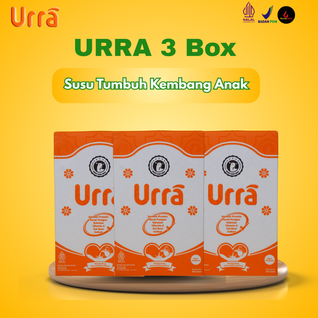 

URRA Susu Kambing Saneen - Penambah Berat Badan & Tinggi Badan Anak - 3 Box