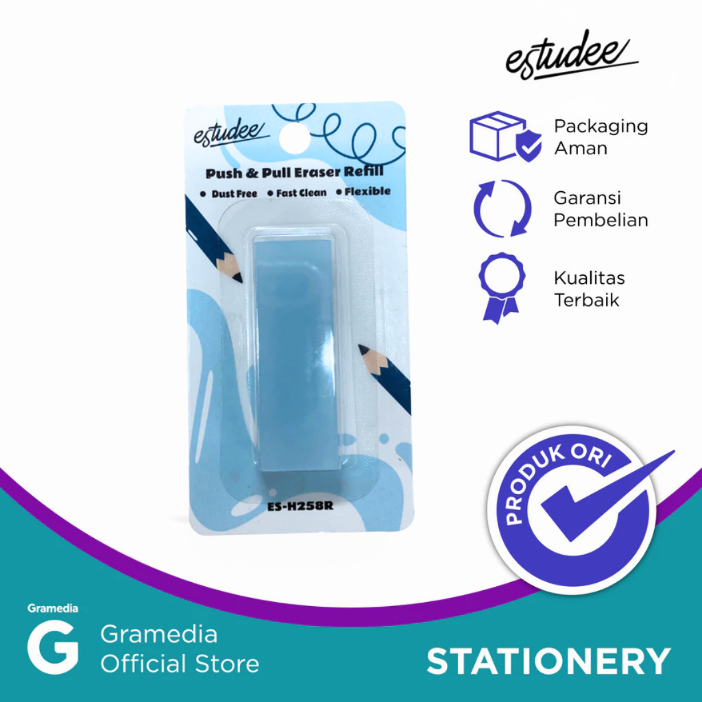 

ESTUDEE PUSH&PULL ERASER REFILL ES-H258R BLUE