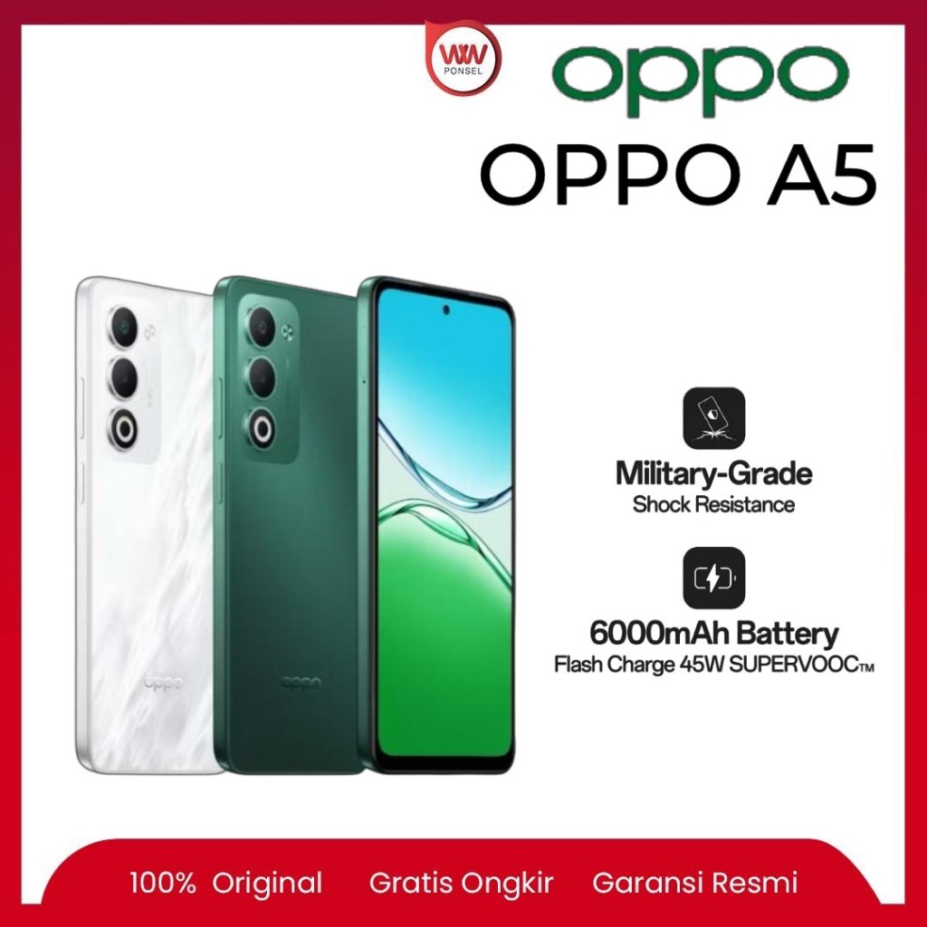 Hp Oppo A5 2025 Ram 8GB Internal 128GB Garansi Resmi