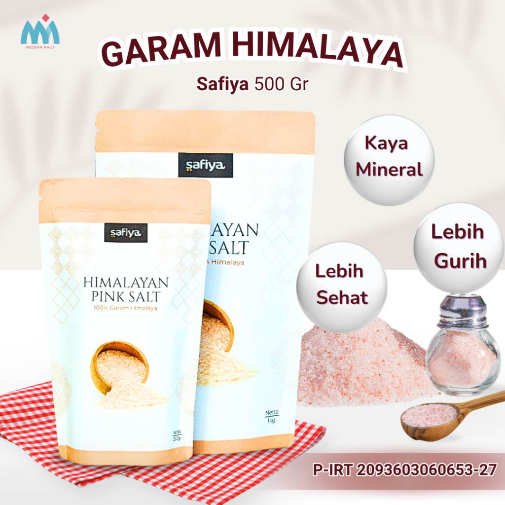 

Garam Himalaya Safiya 500 Gr Garam Himalayan Bumbu Dapur Pink Salt Himalayan Super Premium