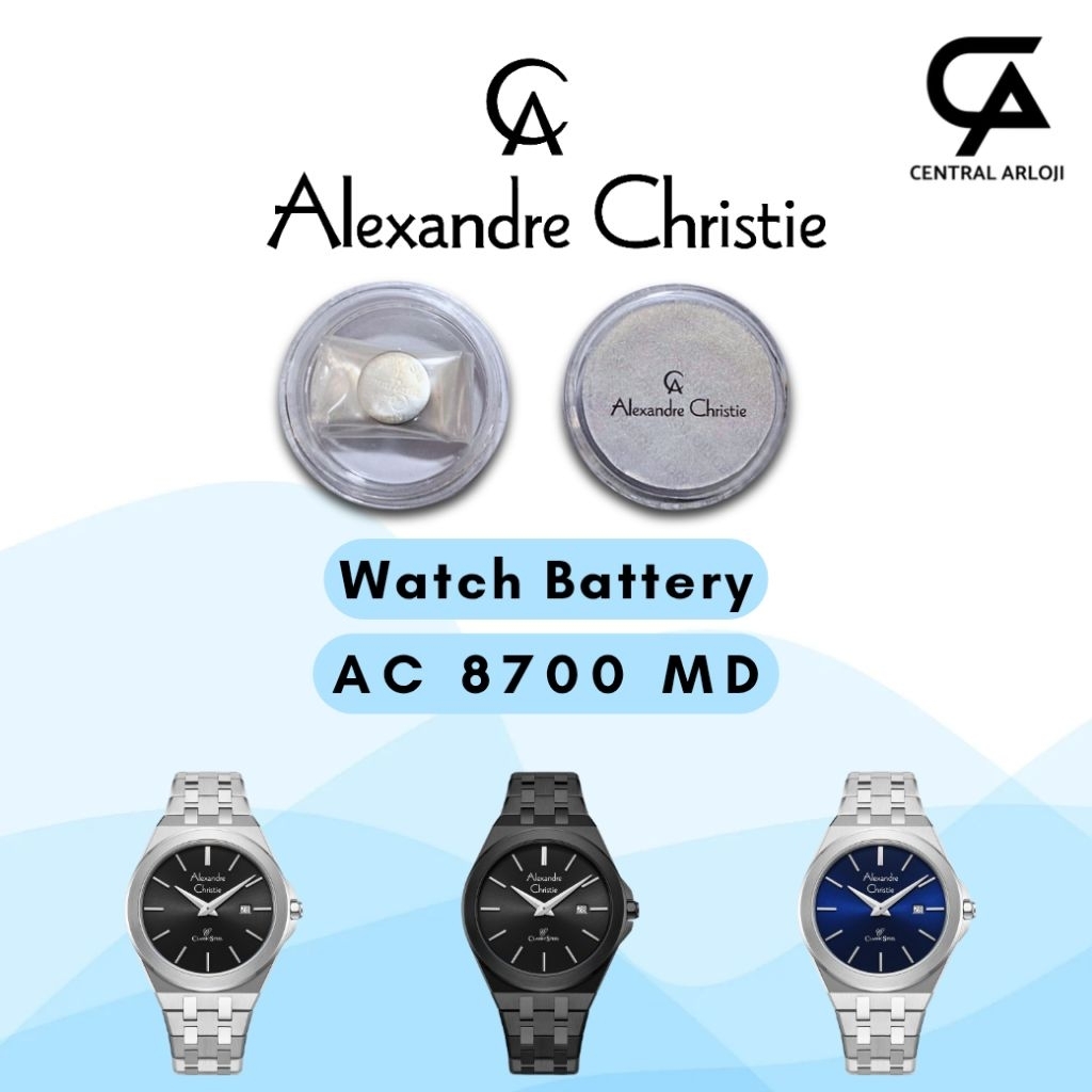 Baterai Jam Tangan Alexandre Christie 8700 MD Original