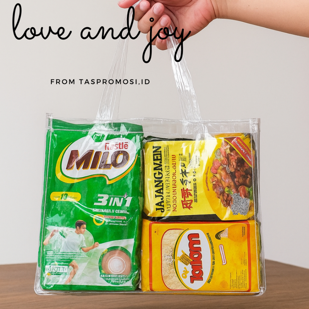 

Tas Souvenir Mika 30x10 cm – Goodie Bag PVC Bening | Tas Organizer Souvenir Ulang Tahun | Tas Mika