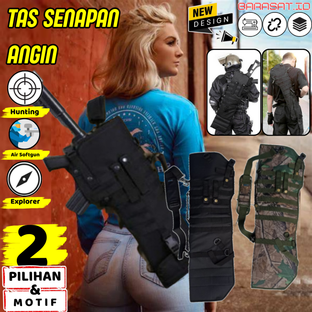Tas PCP Uklik Gejluk Camo Bahan tebal Jahitan rapi Kuat Tali bahu empuk Ringkas bisa dilipat