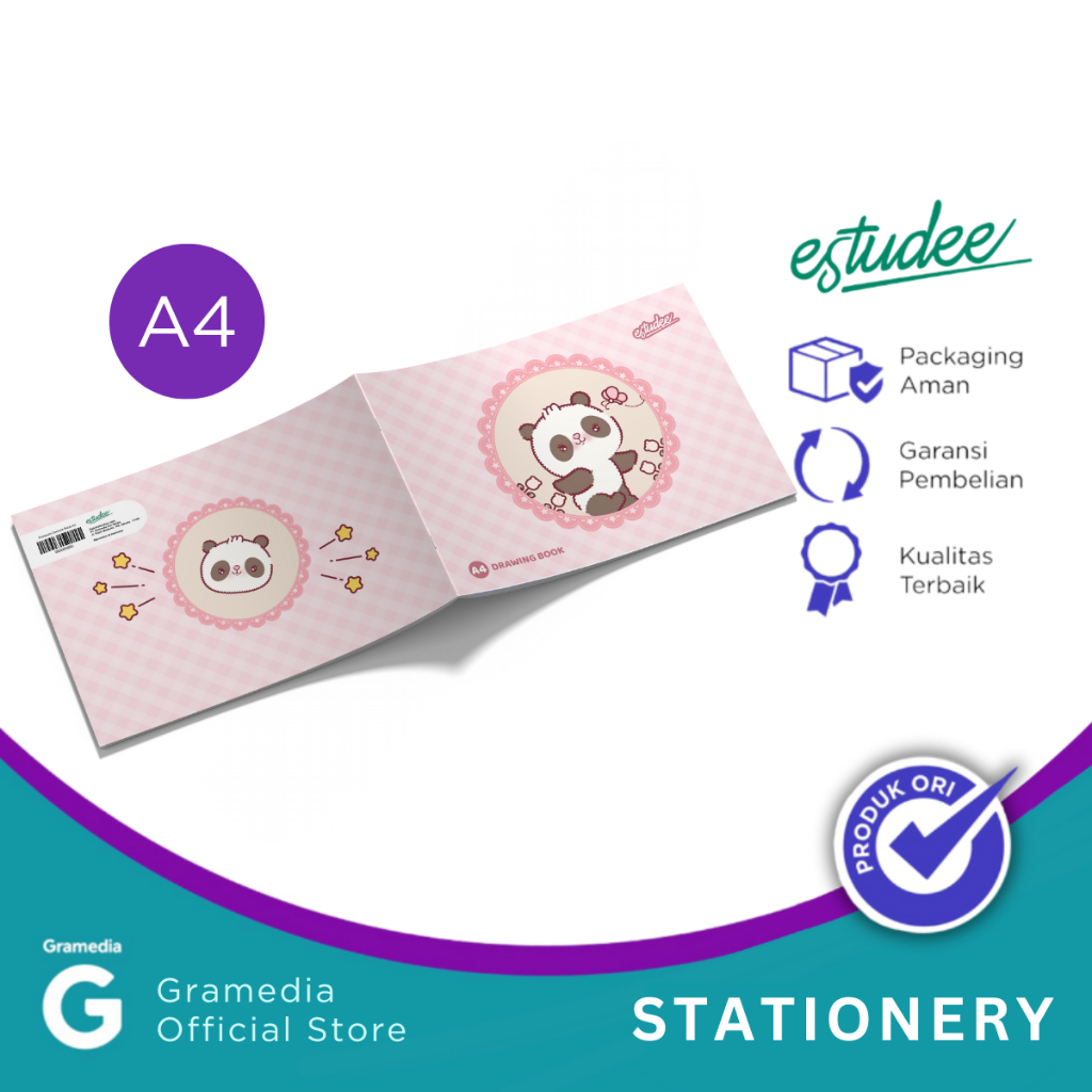 

Estudee Drawing Book A4 K Panda