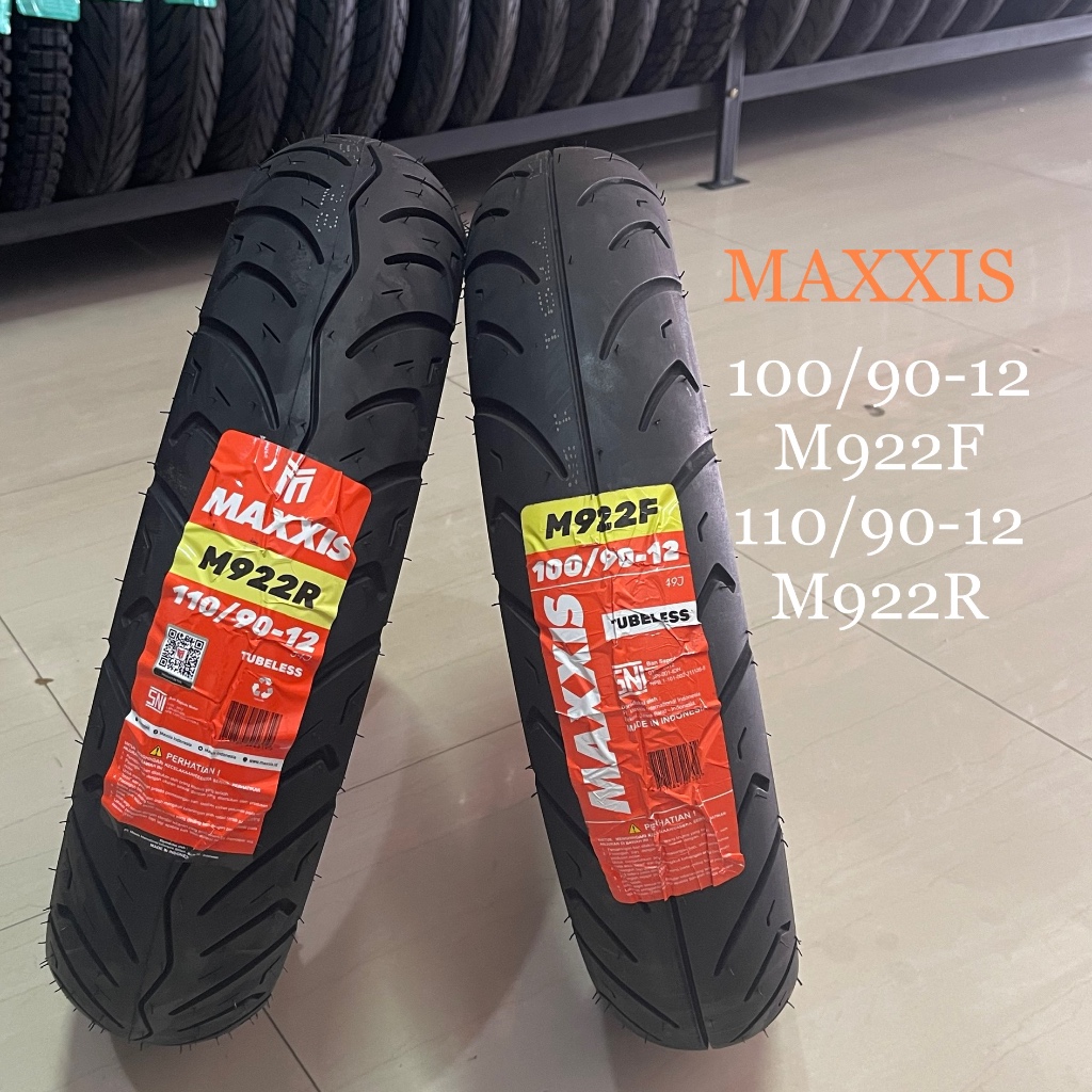 BAN MAXXIS 100/90 110/90 - 12 M922F M922R TUBELESS BAN MOTOR RING 12