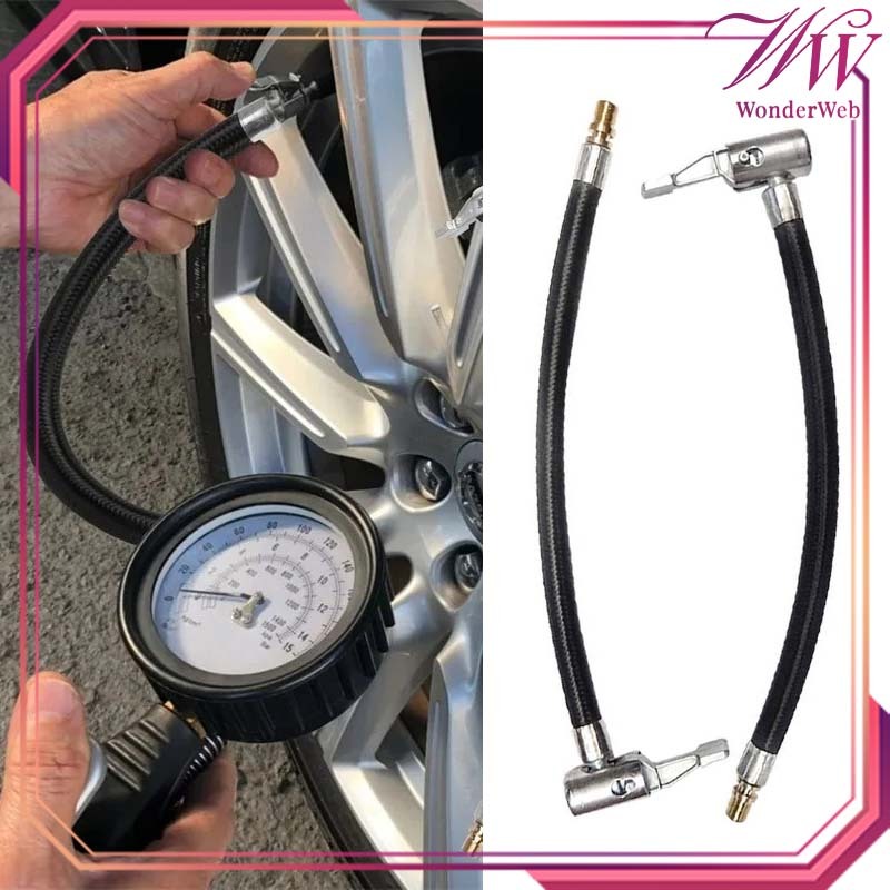 20/30cm Selang Extension Pompa Angin Sambungan Selang Pompa Ban Dengan Klip Untuk Mobil Motor