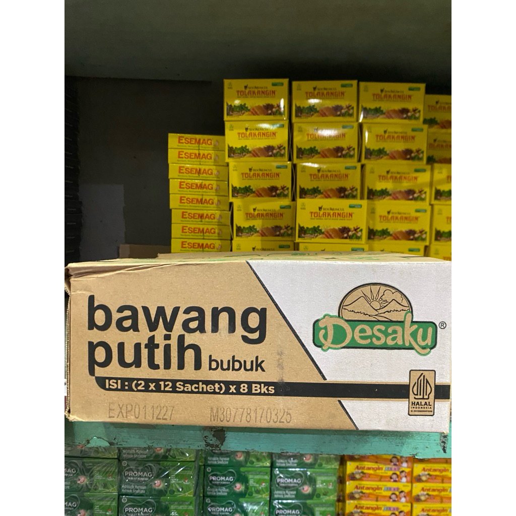 

BAWANG PUTIH DESAKU 1 DUS ISI (2 x 12 sachet) x 8 bks ❗️(HARGA TERMURAH)❗️