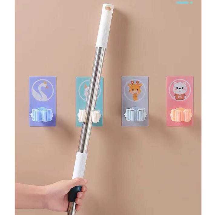 Gantungan Cantolan Sapu Pel Dinding Holder Motif / cantolan sapu