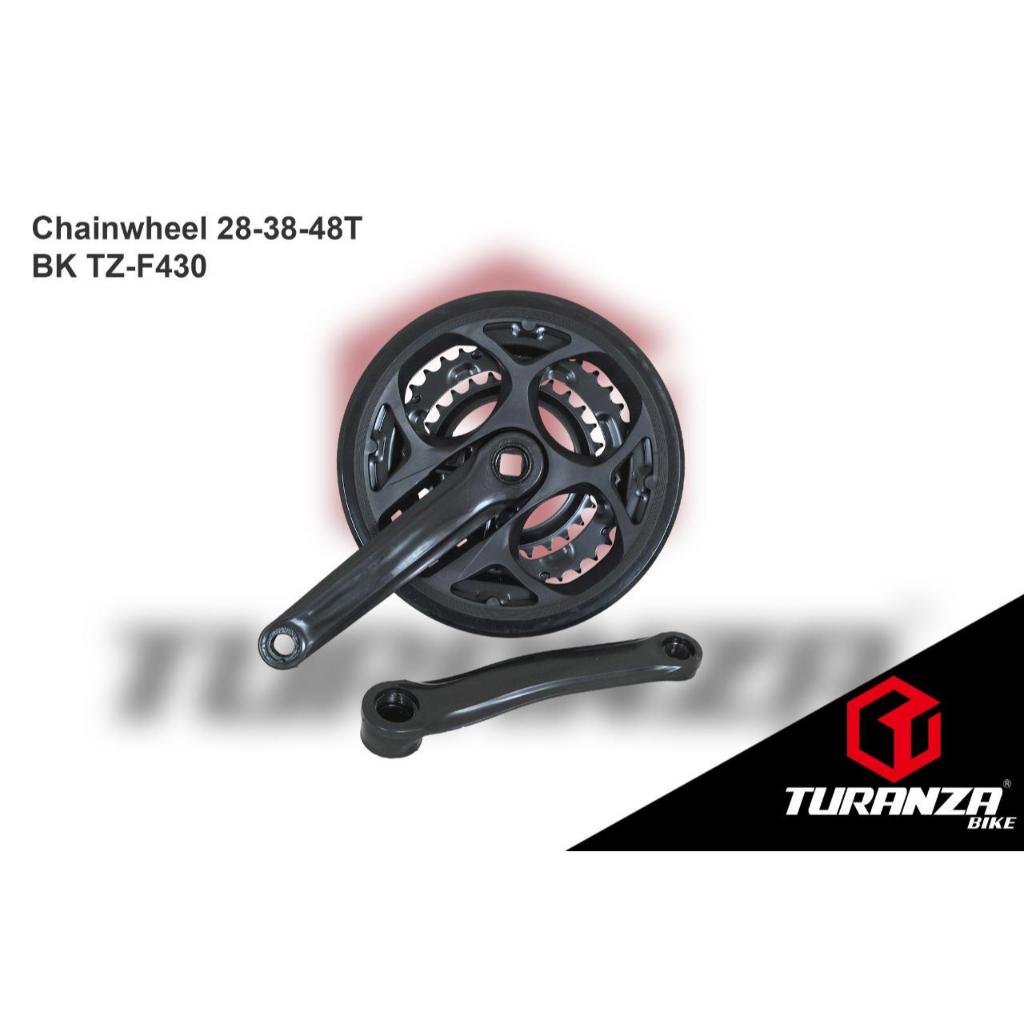 Crank Sepeda TURANZA MTB 3 Speed 48T 38T 28T Arm 170 BB Kotak Gear Susun