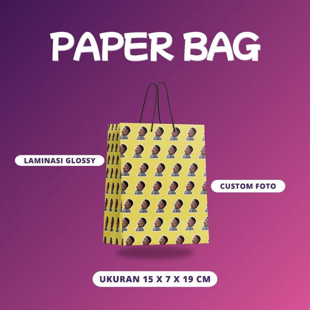 

PAPER BAG Kecil - Custom Foto - FREE Design - Tanpa Minimal Order