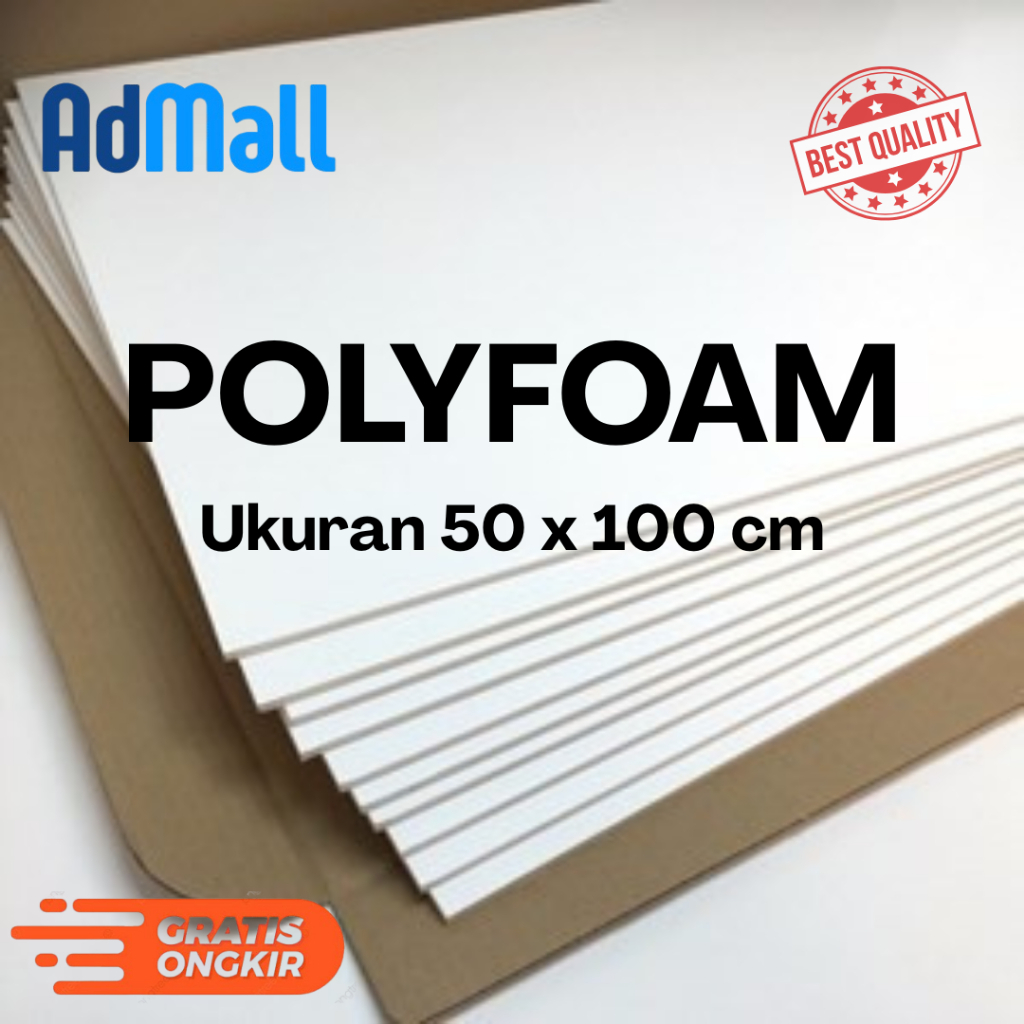 

Polyfoam Ukuran 50x100 cm / Polyfoam Lembaran / Polyfoam Busa / Polyfoam Board / Polyfoam Printing