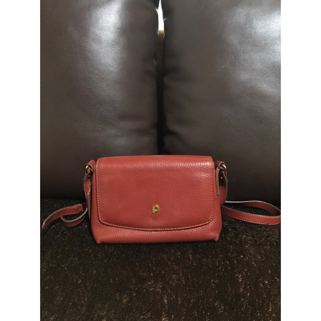 (preloved) papillon leather bag