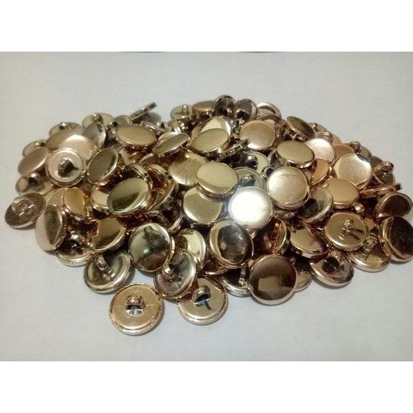 Kancing Baju Jamur Emas Polos - Kancing Emas 15MM -18MM isi 100pcs