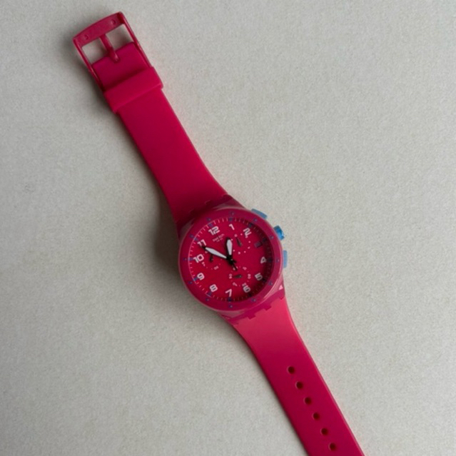Swatch Chronograph Pink Rubber