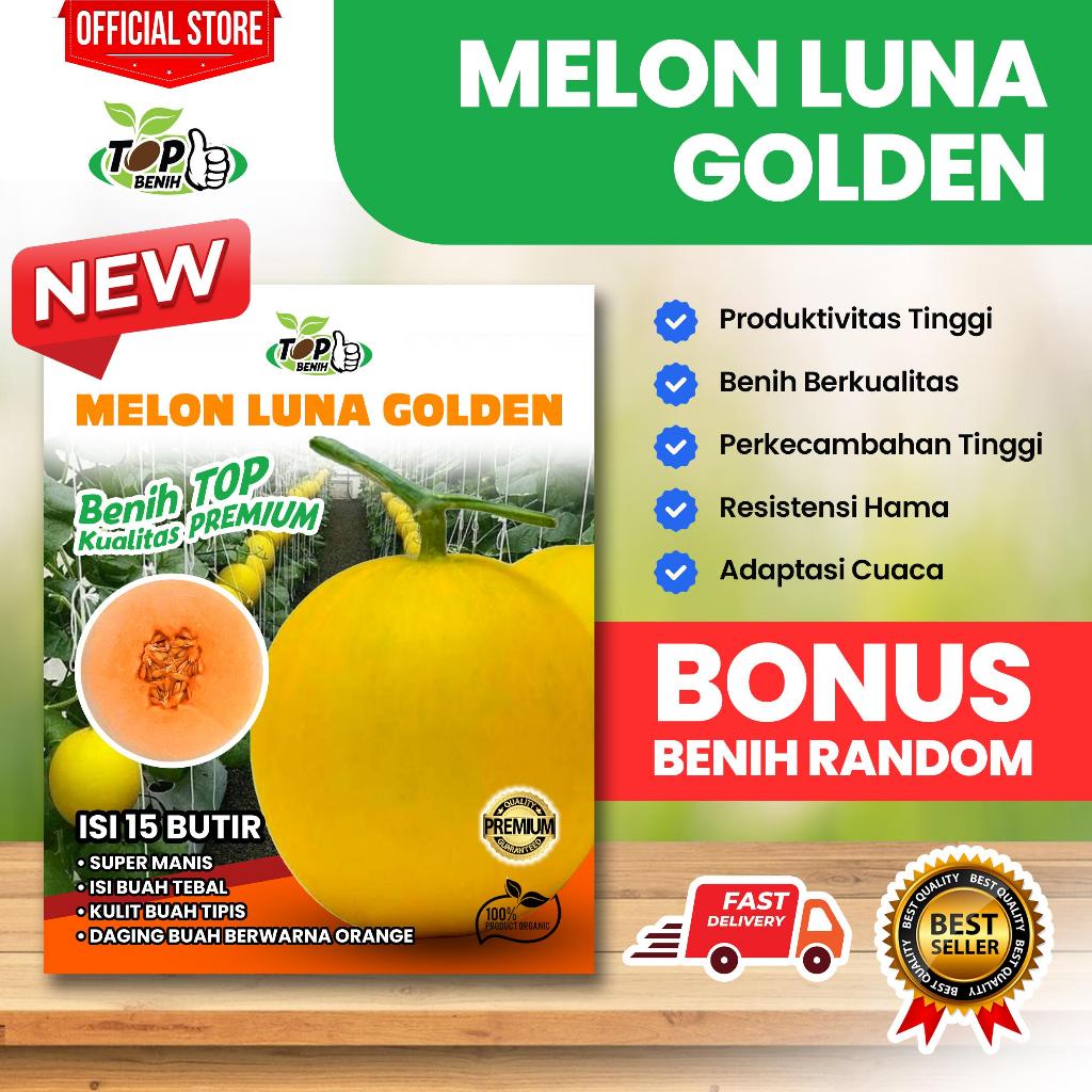Bibit Benih Melon Luna Golden - Kualitas Premium (Bonus Benih Random)