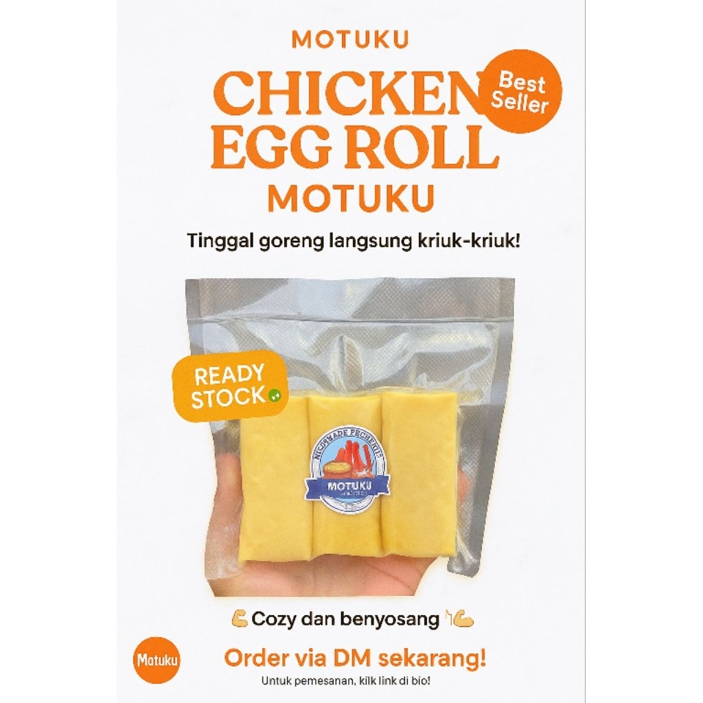 

Homemade frozen food no msg no pengawet Chicken Egg Roll