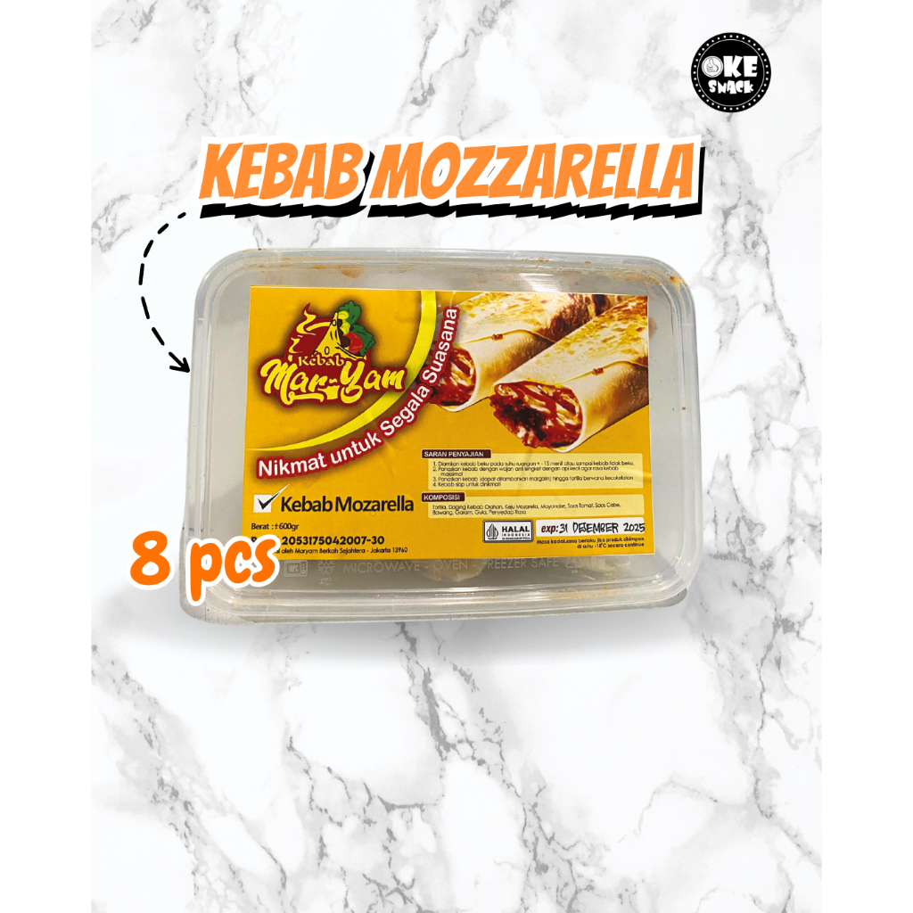 

Kebab Mozzarella Kebab Maryam Instan Frozen Food Kebab Keju Lumer 8 Pcs