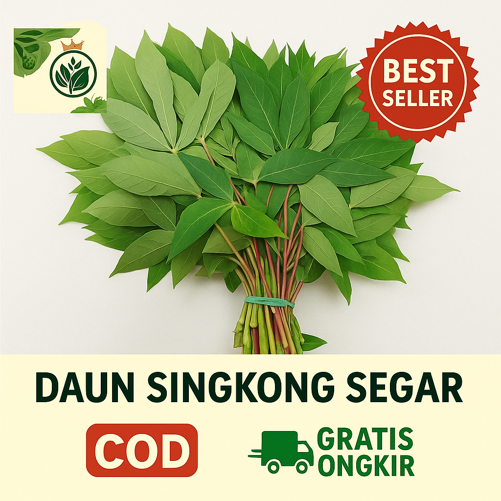

Daun Singkong Segar Per 1 Ikat - Untuk Pencernaan, Kesehatan Tulang I COD & GRATIS ONGKIR