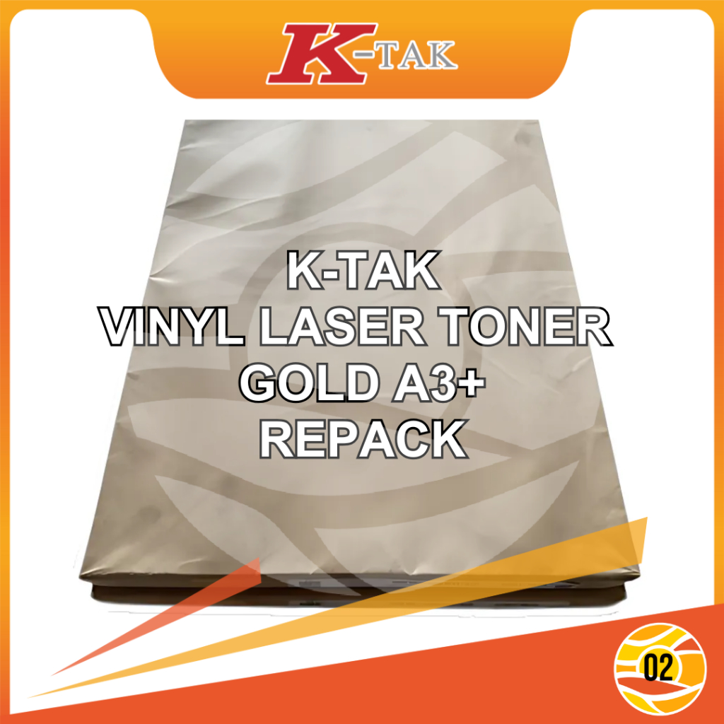 

KTAK Stiker Gold VInyl A3+ Sticker Digital Print Laser Toner Kemasan Label Anti Air- Repack 20