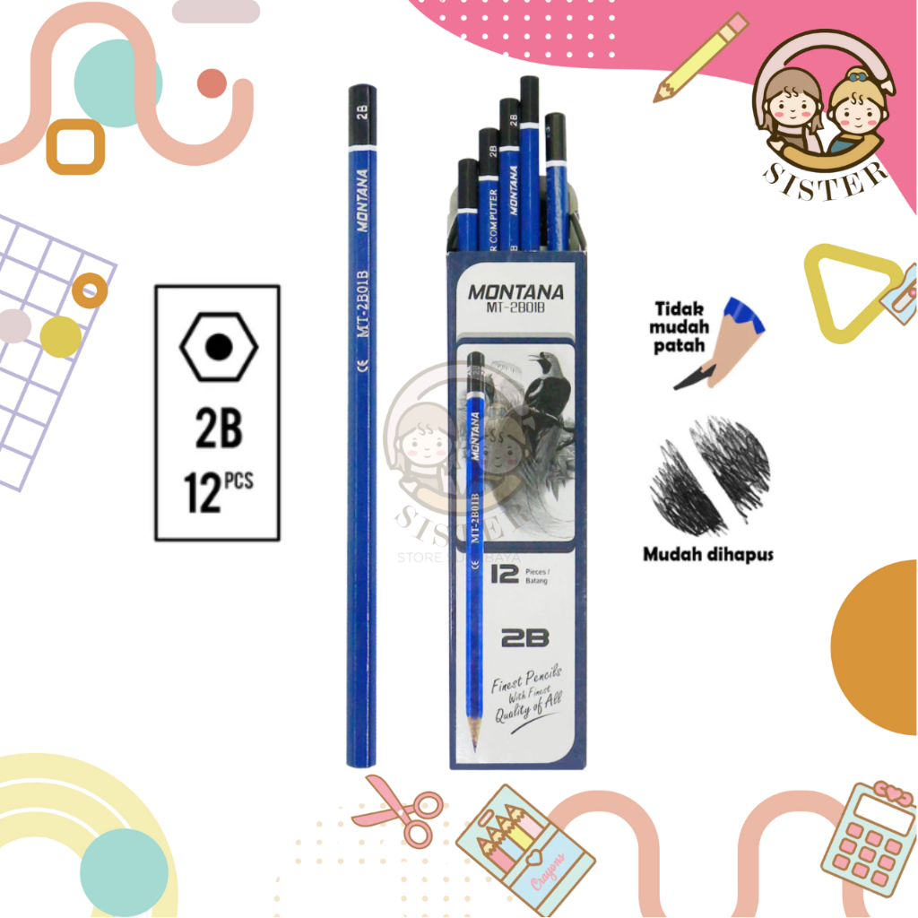 

Pensil 2B Biru Lulus Uji Komputer / Pensil 2B Montana