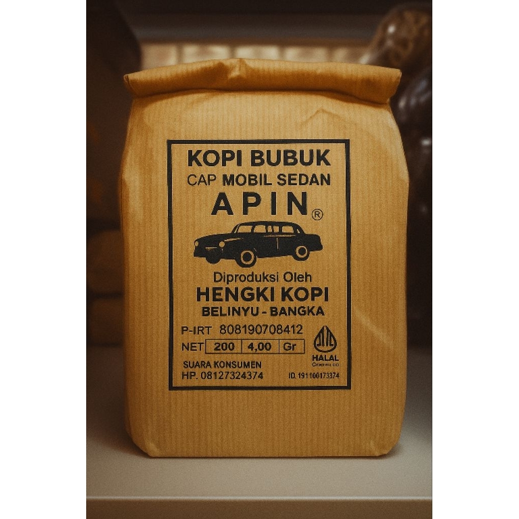 

Kopi Apin 450g / kopi sedan / kopi cap sedan / kopi cap apin / kopi hitam bangka /kopi belinyu