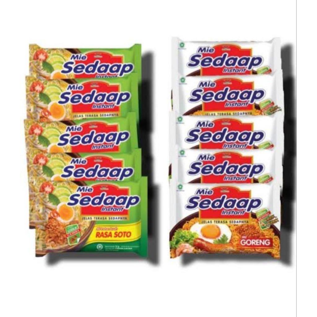 

Mie sedaap goreng/mie sedap rasa soto/mie instant