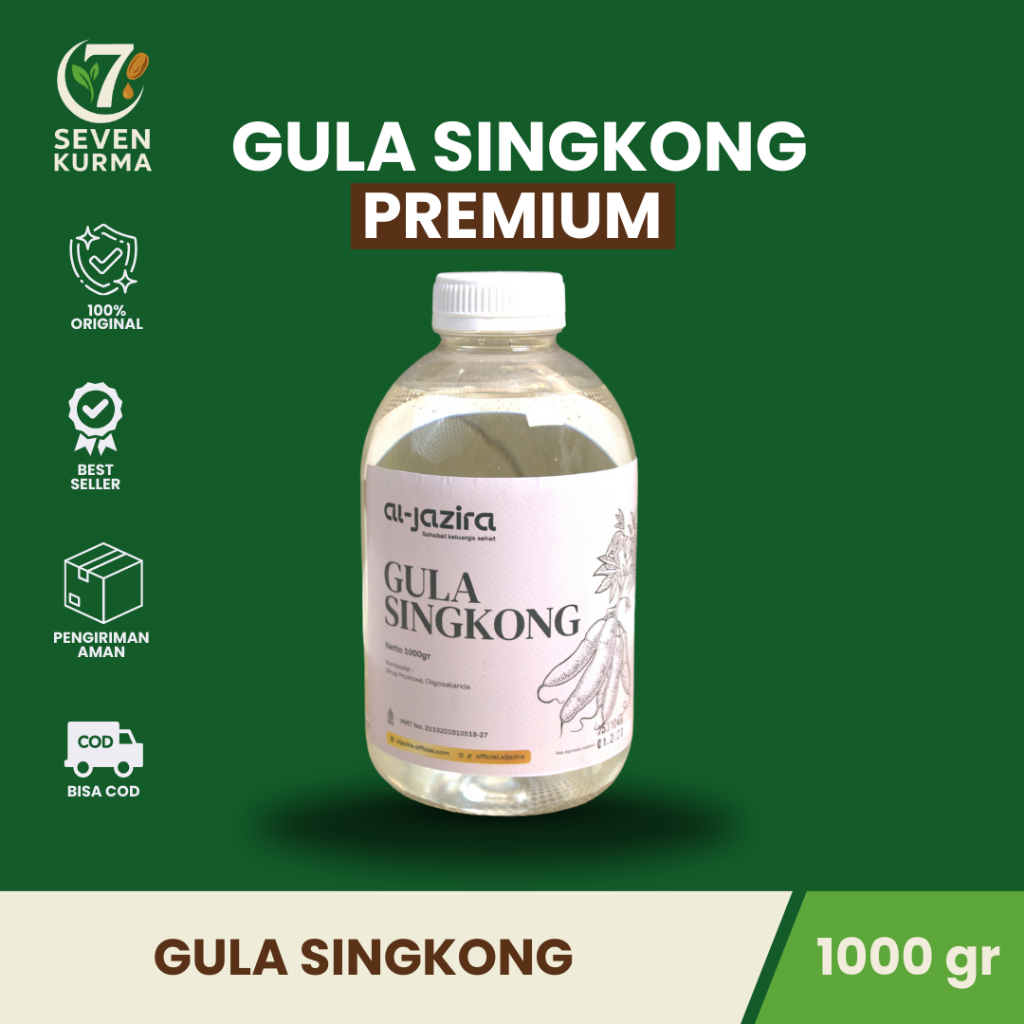 

Gula Singkong Cair 1kg Rendah Kalori 100 % original By Sevenkurma