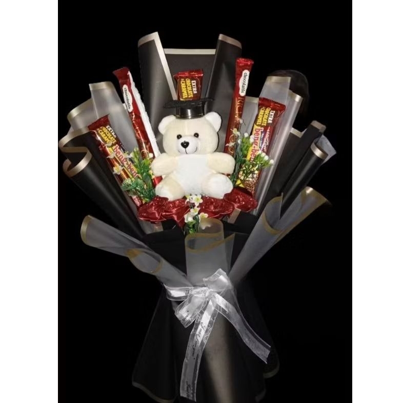 Buket wisuda Buket boneka buket hitam