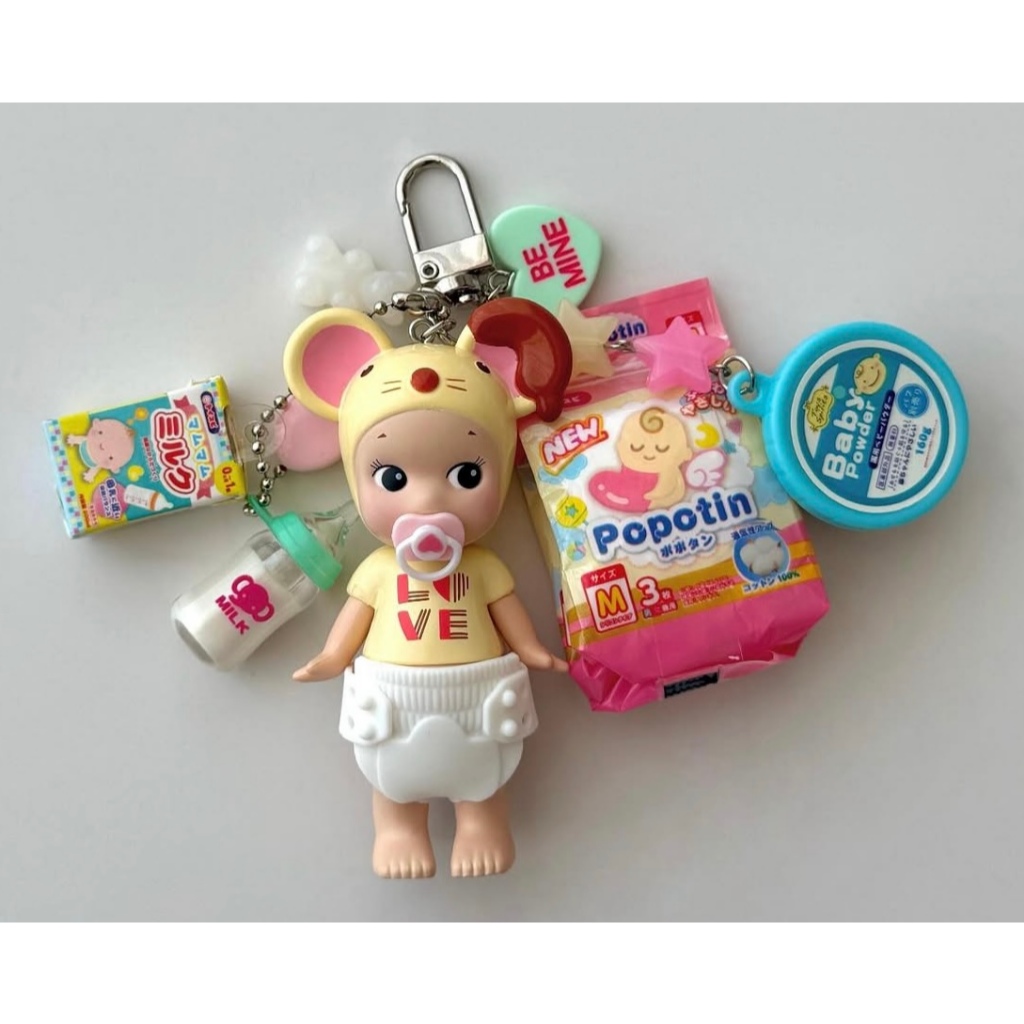 SONNY ANGEL CUSTOM BAG CHARM BABY VALENTINE MOUSE