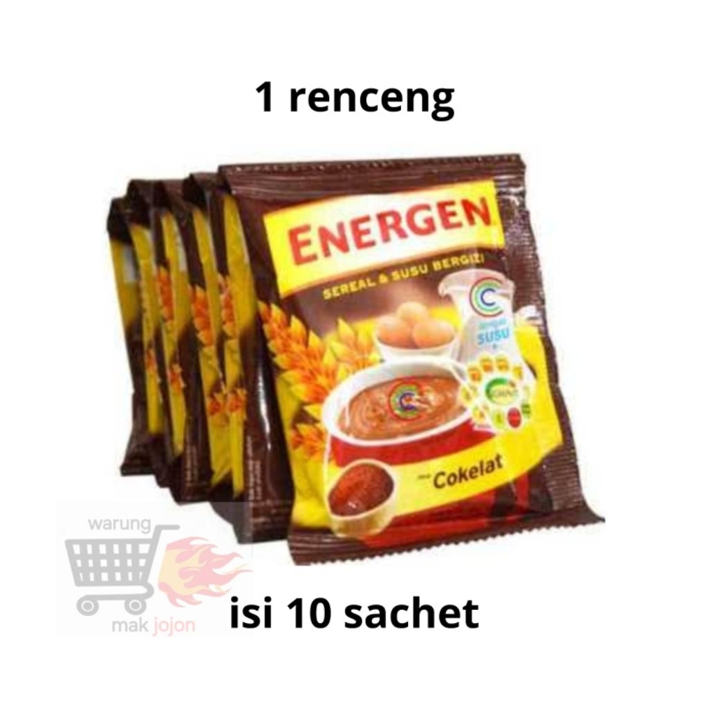 

energen coklat kemasan 29gr harga 1 renceng isi 10 sachet
