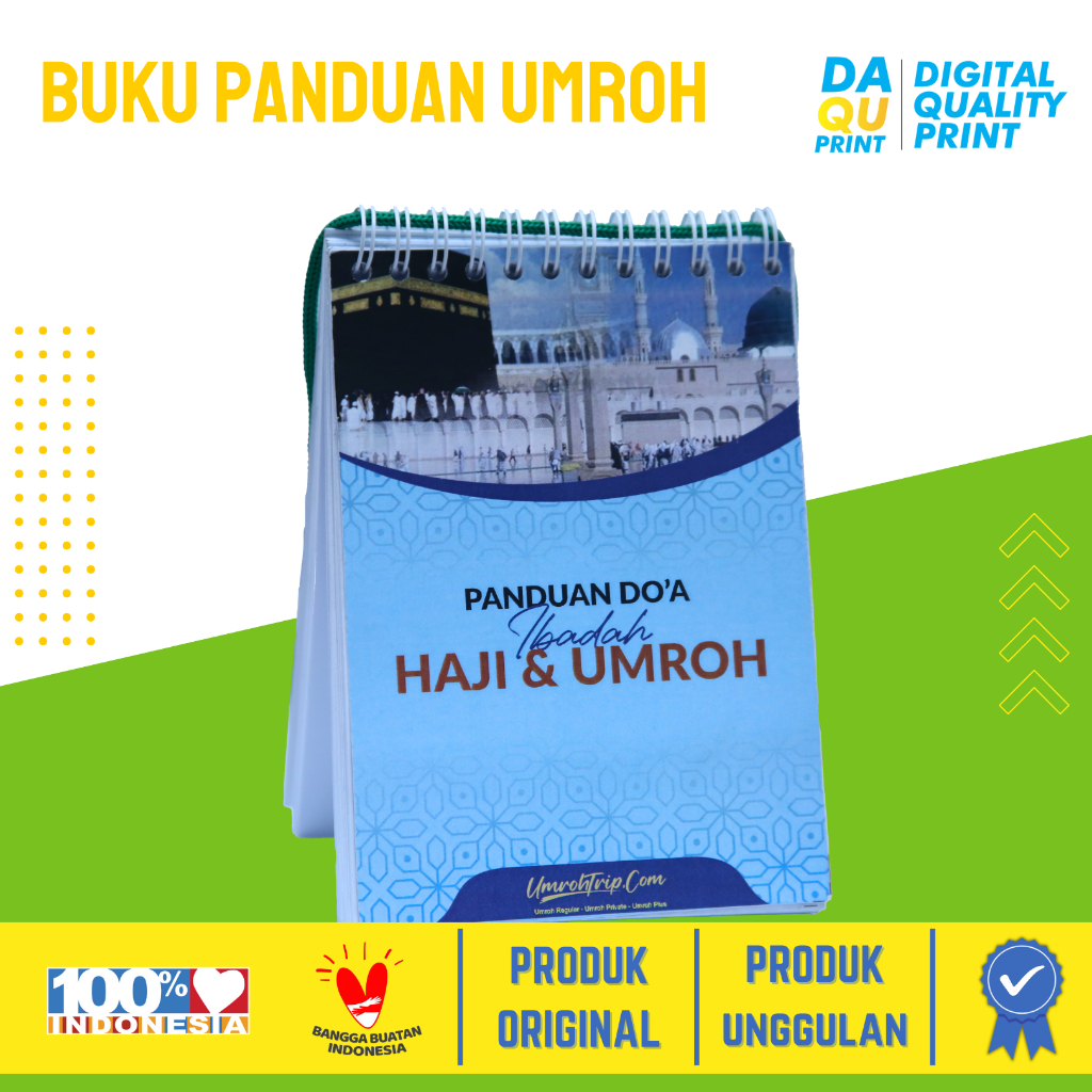 

Cetak Buku Panduan Doa & Zikir Umrah – Ukuran A6 – Jilid Spiral