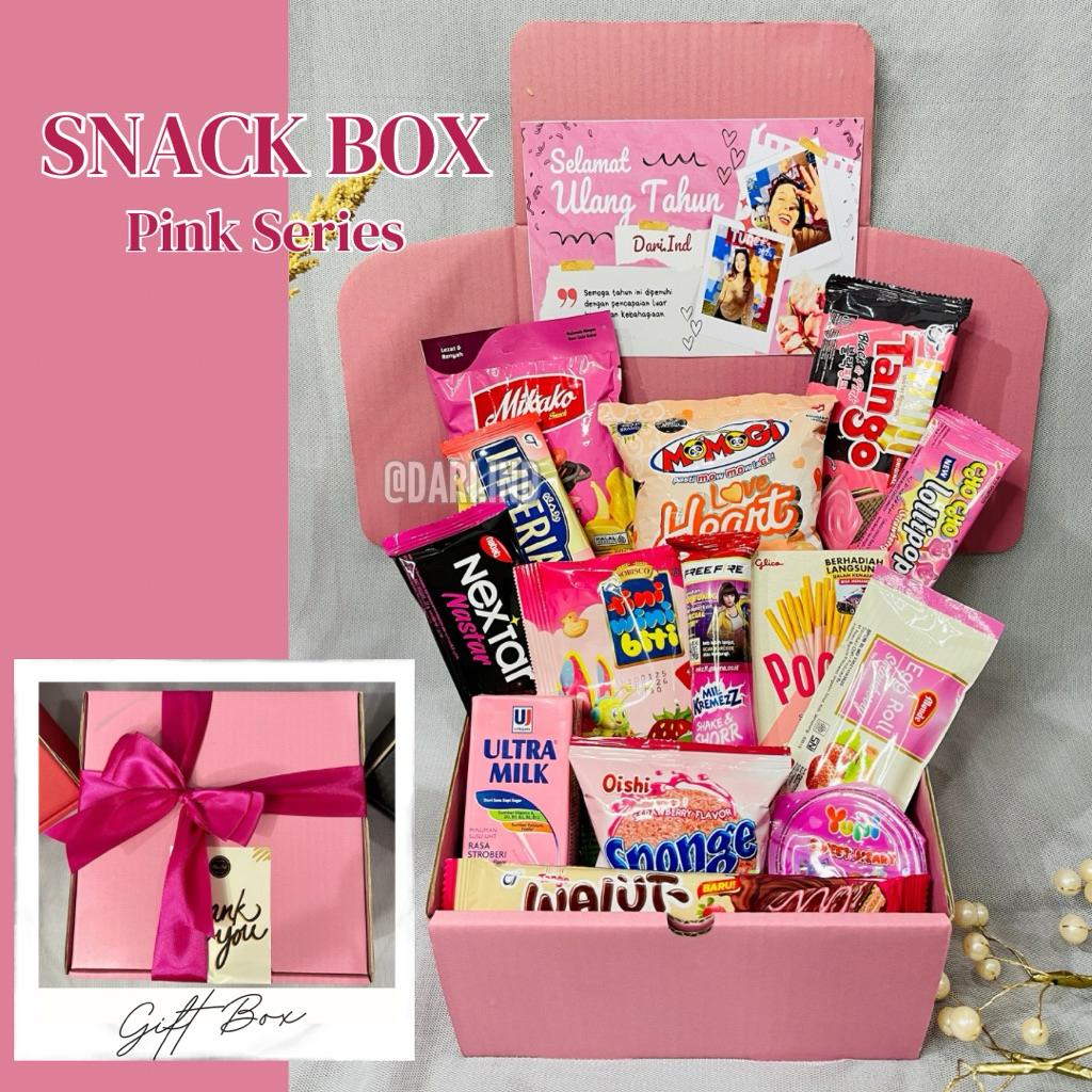 Buket Snack Box KADO ULANG TAHUN / HAMPERS LEBARAN / KADO VALENTINE / Kado Wisuda / Kado Anniversary