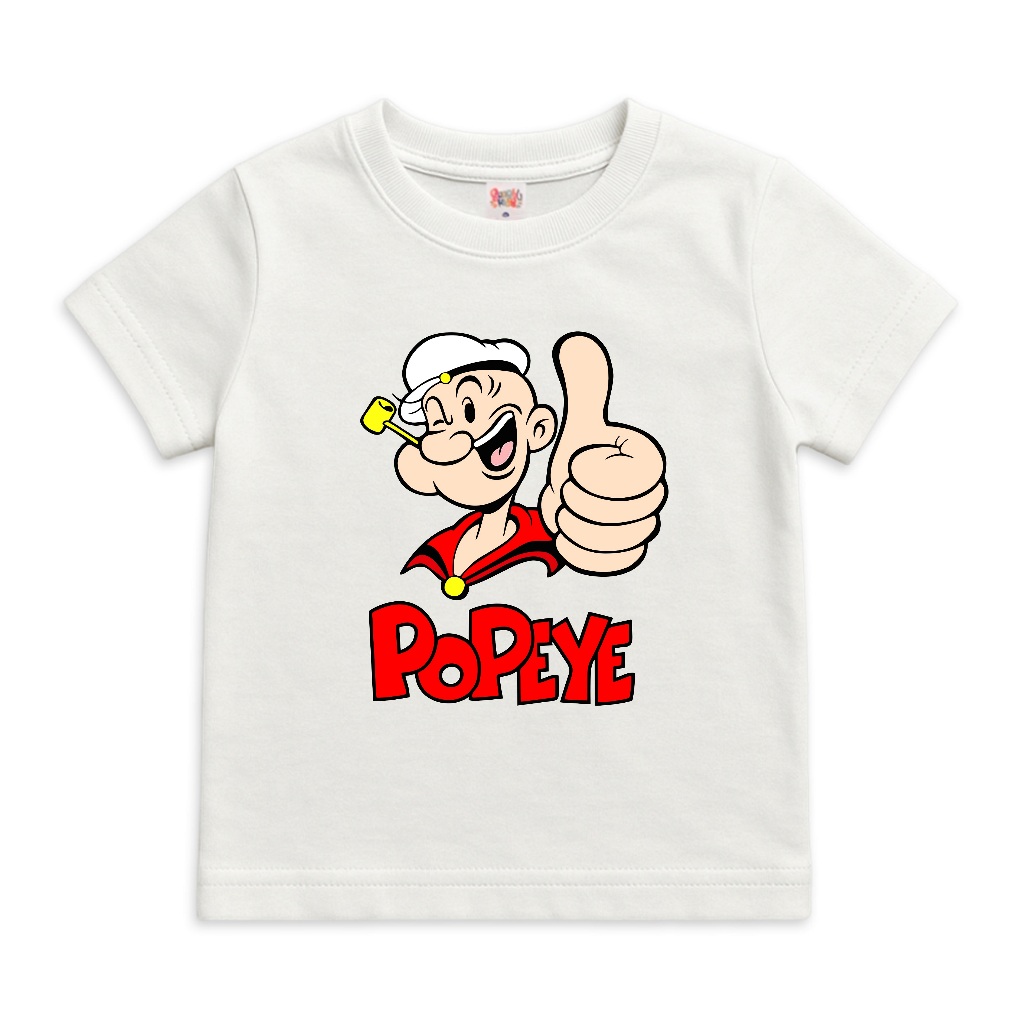 Saaqhu Kids Baju Kaos Anak Laki Laki Umur 1-8 Tahun Karakter Popeye