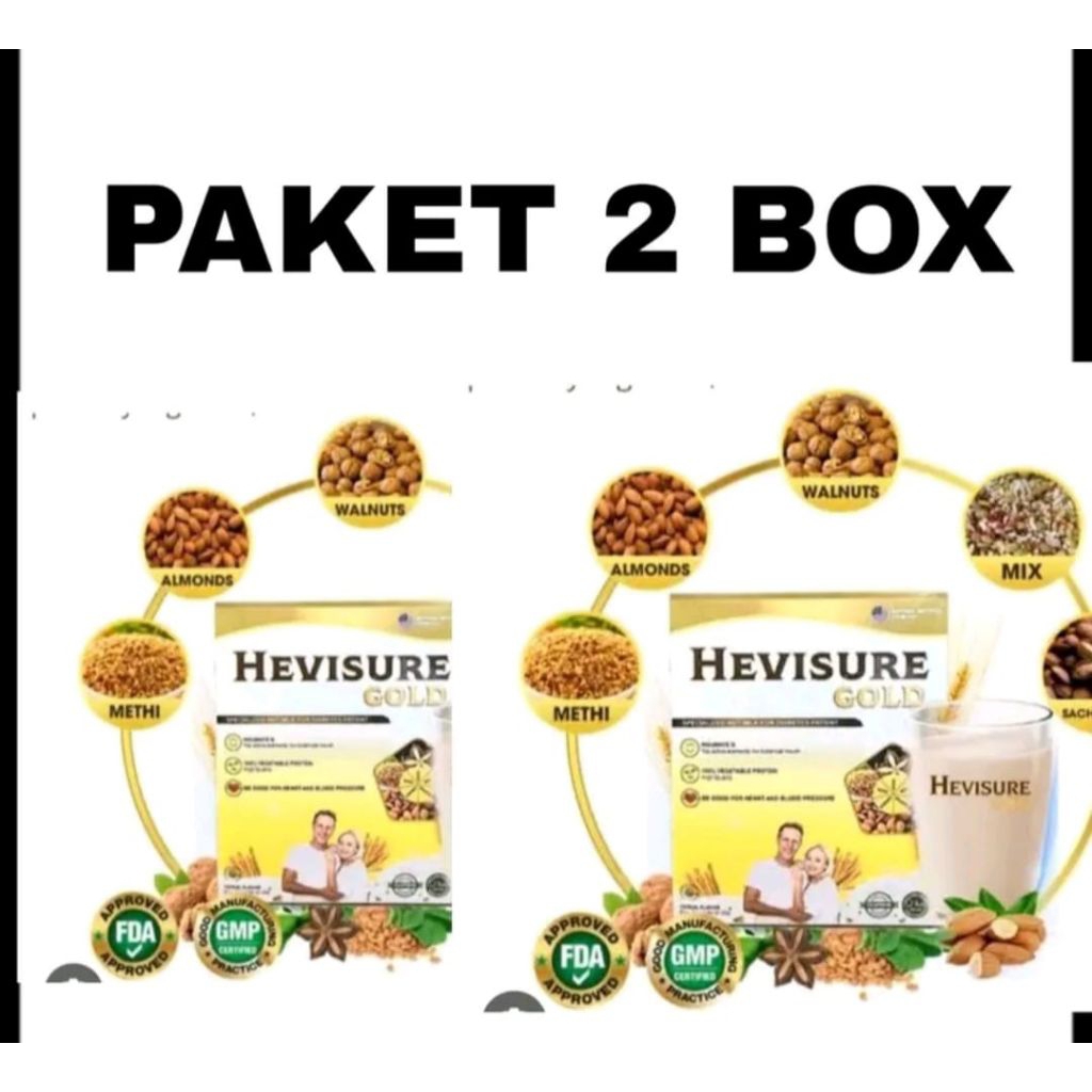

Paket 2 Box Hevisure Gold Susu Herbal Kacang Nabati Atasi Diabetes, Kencing Manis & Gula Original