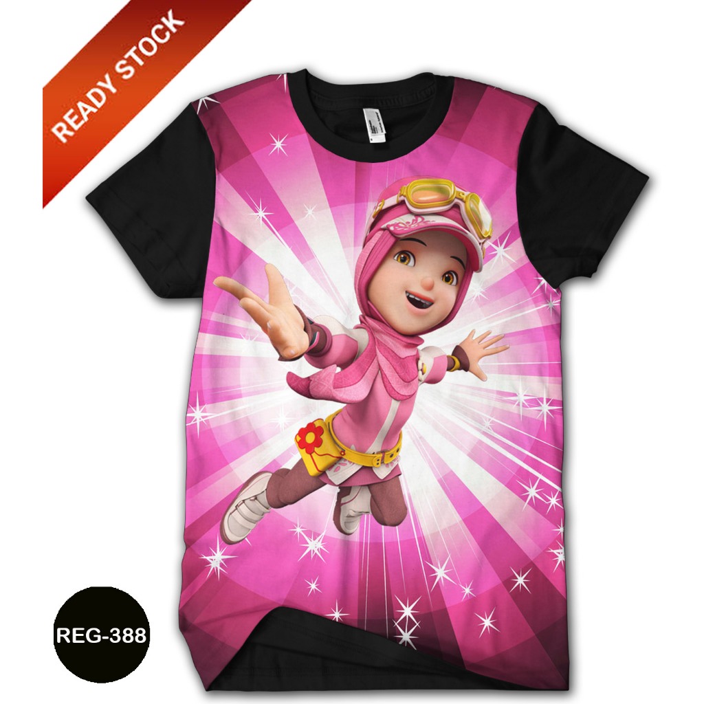 Baju Boboiboy Yaya Kaos Anak Perempuan Printing #REG-388