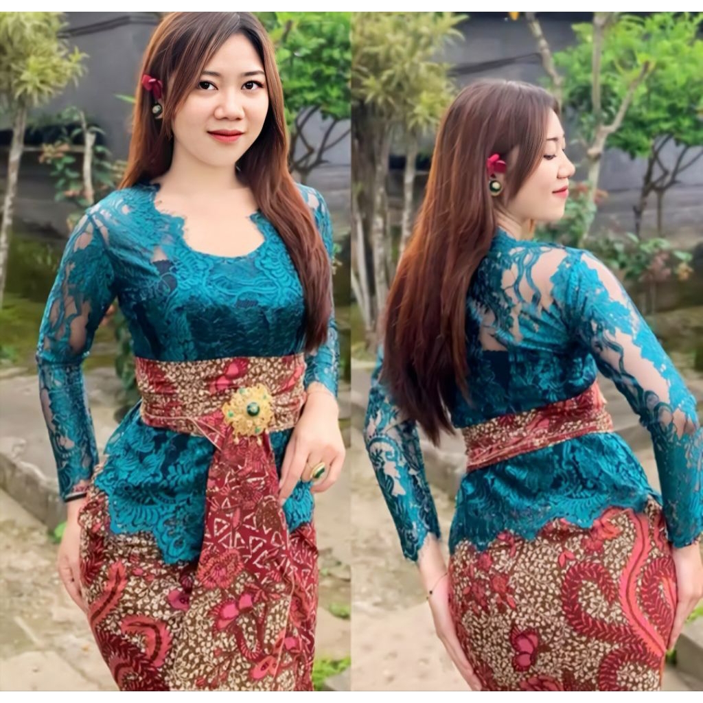 Kebaya brokat metalik/kebaya bali/kebaya saja