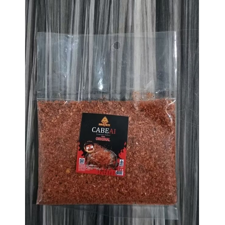 

CabeAi Shakti Sambal Tabur rasa Original 50 gram | Cabe Ai murah | Cabe Ai makanan | Bubuk Cabe Ai Pedas | Bubuk tabur Cabe Ai | sambal tabur original |Spices