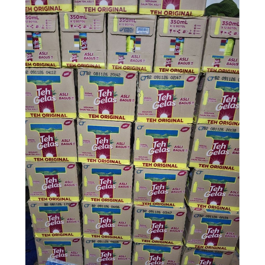Cahayadstore Teh Gelas Botol 350Ml 1Dus Isi 12 Pcs