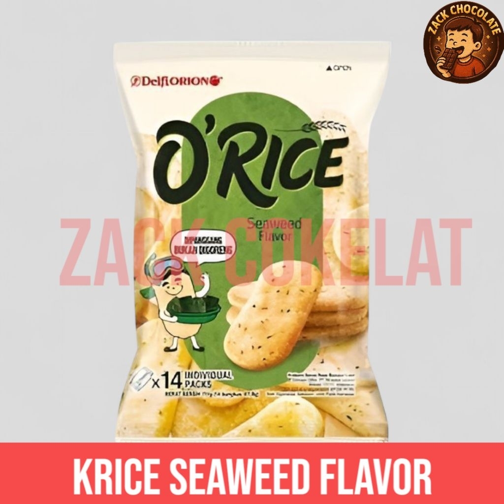 

Forcysn Delfi Orion Krice 1 Pack Isi 14 Sweet Flavor / Seaweed Flavor Snack Renyah Lezat