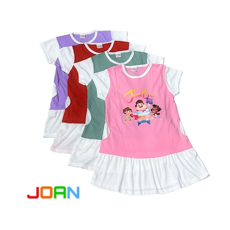 Pakaian anak perempuan baju daster anak perempuan usia 3-8 tahun motif animasi JUMBO V2