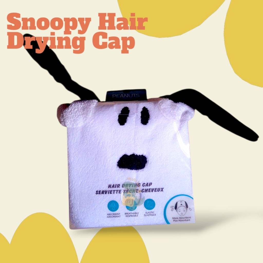 Miniso Snoopy Hair Drying Cap Handuk Rambut