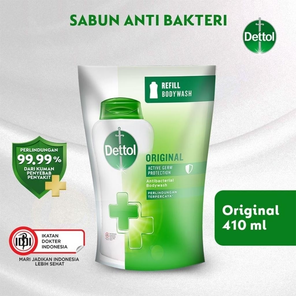 Sabun Mandi cair detol 400 ml / sabun antiseptik cair